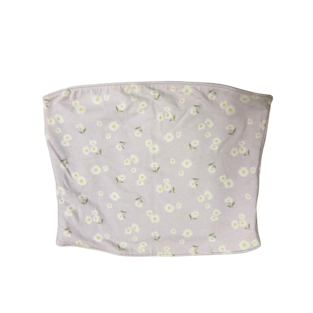 Hollister Reversible Tube Top (Light Purple and Floral)